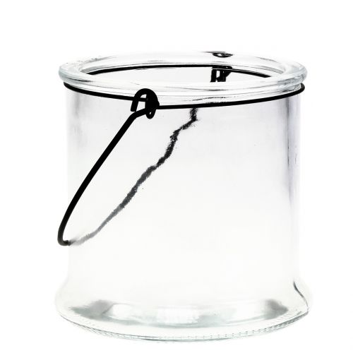 Article Lanterne en verre à suspendre Ø12cm H12,5cm 2pcs