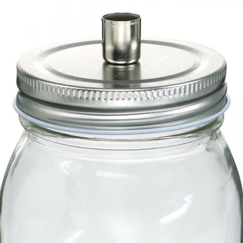 Article Verre décoratif avec bougeoir décoration bougie Ø8cm H10.5cm 4 pcs