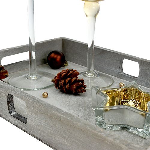 Floristik24 Plateau décoratif avec bougies en verre doré