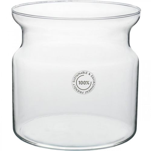 Article Vase à fleurs en verre vase décoratif en verre transparent Ø19cm H19cm