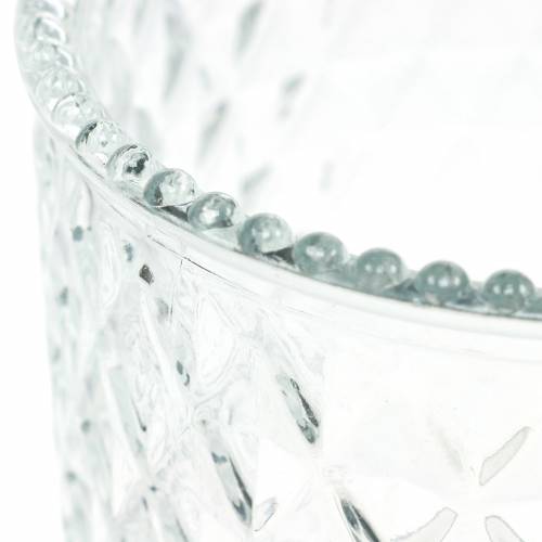 Floristik24 Vase en verre décoratif en verre diamant vase à fleurs transparent 2pcs