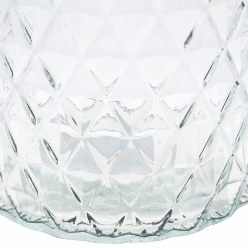 Floristik24 Vase en verre décoratif en verre diamant vase à fleurs transparent 2pcs