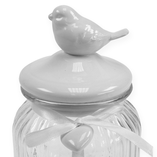 Floristik24 Verre doux rein avec oiseau 21cm