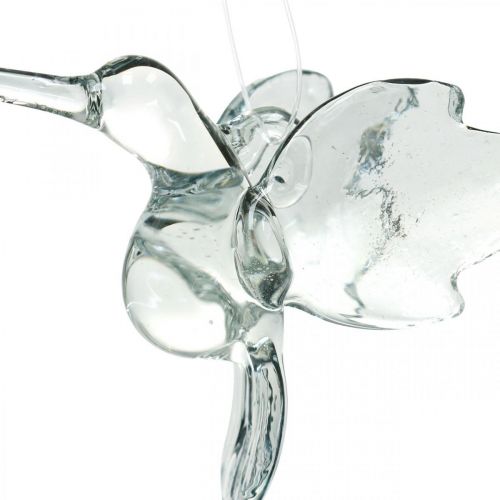 Floristik24 Décoration en verre oiseaux de paradis, décoration colibri, pendentif en verre, décoration oiseau 3pcs