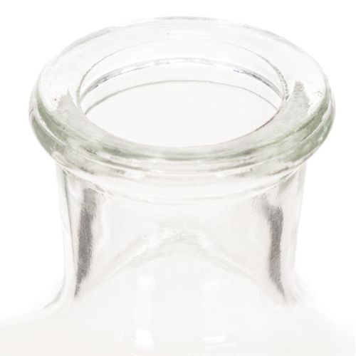 Bouteille en verre à motifs, cylindrique, transparente, vase décoratif, 15 cm, lot de 6 | Floristik24.be