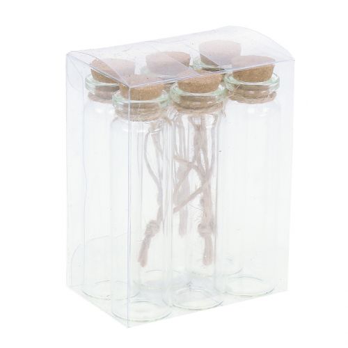 Floristik24 Bouteille en verre transparente pour accrocher 8.5cm 6pcs