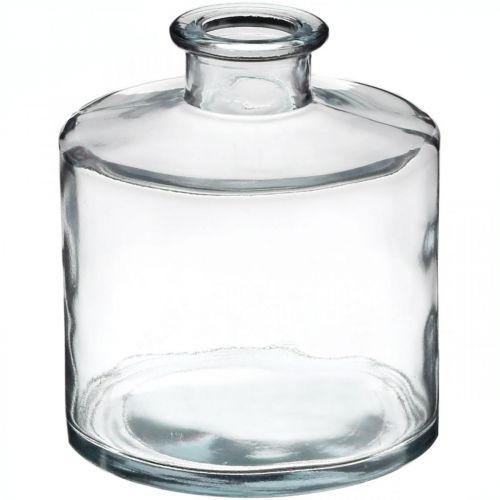 Floristik24 Vase à fleur, bougeoir, pot en verre transparent H10,5cm Ø9cm