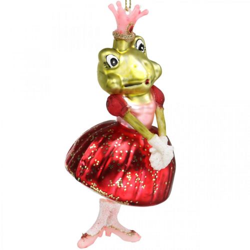 Article Princesse grenouille, décorations d'arbre de Noël, décorations de conte de fées, pendentifs d'arbre, vrai verre H14cm 2pcs