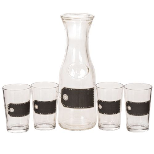 Carafe en verre H27cm avec 4 verres H11cm acheter | Floristik24.be