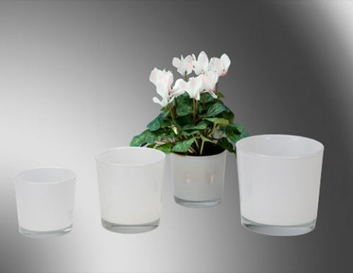 Floristik24 Seau en verre blanc