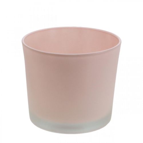 Article Pot de fleurs jardinière en verre pot en verre rose Ø14.5cm H12.5cm