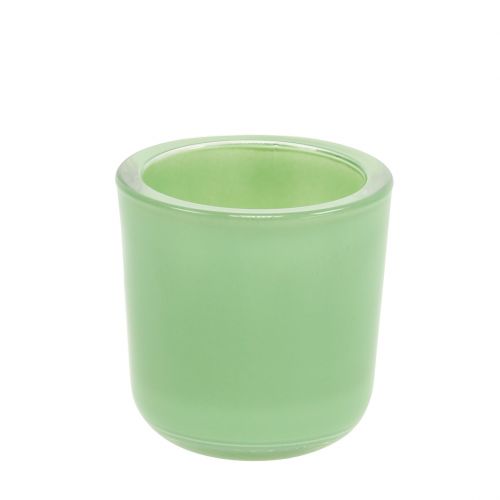 Pot en verre Ø7,8cm H8cm Vert menthe