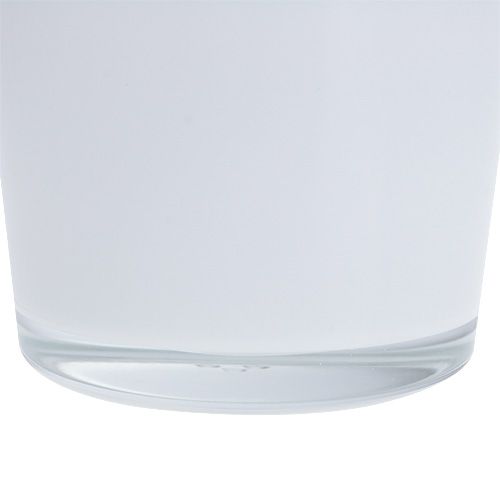 Floristik24 Cache-pot en verre blanc Ø10cm H8.5cm