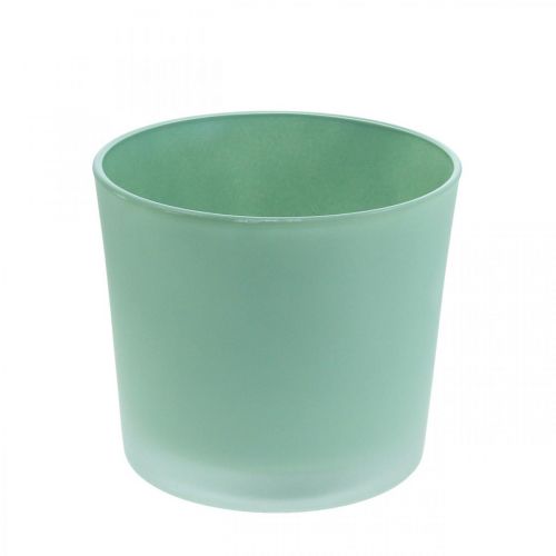 Floristik24 Cache-pot en verre jardinière verte pot en verre Ø14.5cm H12.5cm