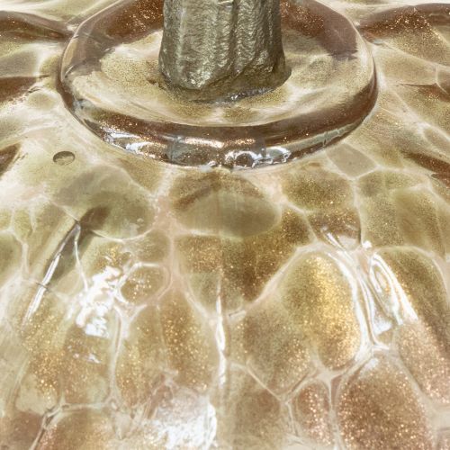 Floristik24 Décoration de table citrouille en verre citrouille d&#39;automne verre métal H14cm 2 pcs