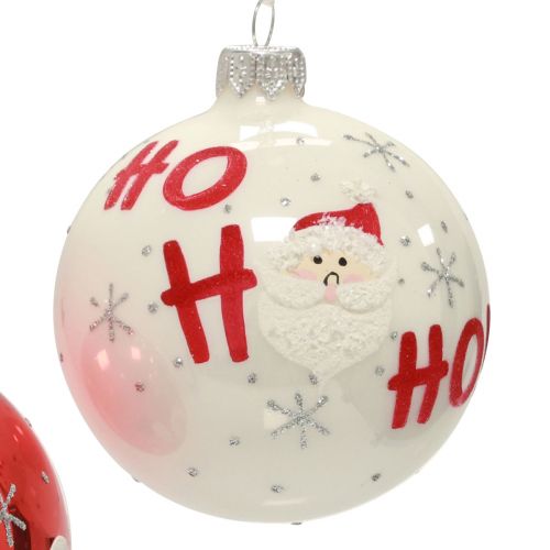 Floristik24 Boules de Noël en verre Boules de sapin de Noël Père Noël 6pcs
