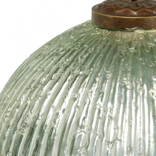 Floristik24 Boule de Noël en verre grand à suspendre vert, doré vintage Ø20cm