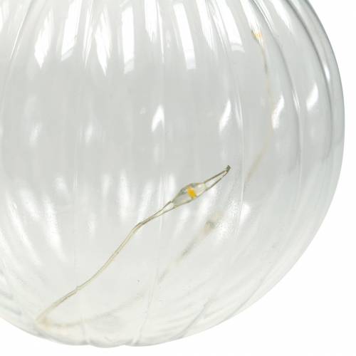 Floristik24 Lampe solaire LED look rétro transparent blanc chaud Ø8cm