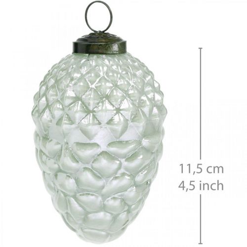 Article Arbre décoration cônes fruits d&#39;automne verre véritable aspect antique Ø7cm H11.5cm 6pcs