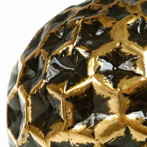 Floristik24 Boule de Noël motif nid d&#39;abeille marron, doré Ø7,5cm 4pcs