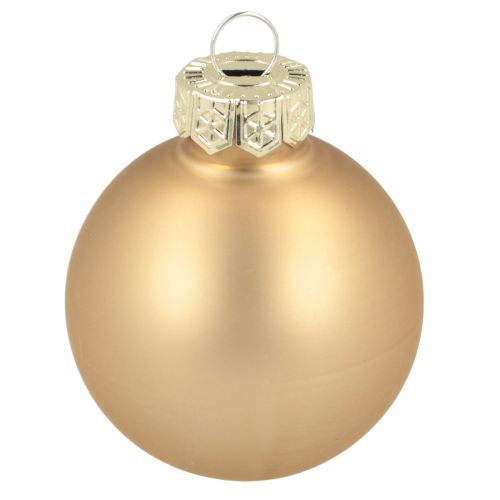 Article Boules de Noël en verre or rose Ø4cm 24 pcs