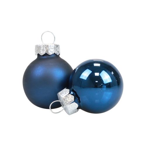 Article Mini boules de Noël en verre boules de verre bleues Ø2,5cm 20pcs
