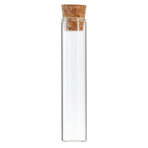 Tubes à essai tubes en verre décoratifs mini vases en liège H13cm 24pcs