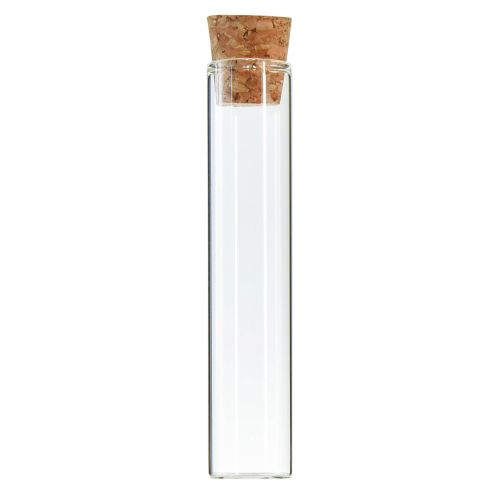 Floristik24 Tubes à essai tubes en verre décoratifs mini vases en liège H13cm 24 pcs