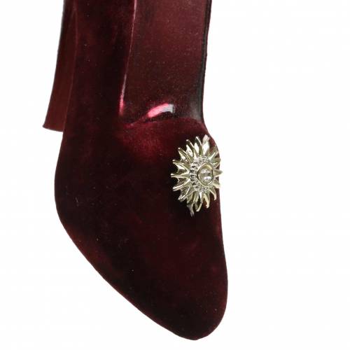 Article Chaussures en verre velours Bordeaux, vieux rose 12cm 2pcs