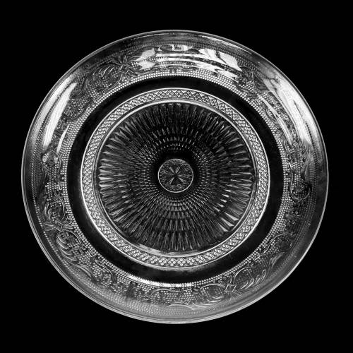 Floristik24 Assiette en verre antique Ø25,5cm H2cm 6pcs