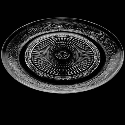 Floristik24 Assiette en verre antique Ø14,5cm 6pcs