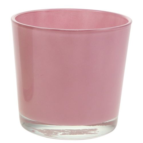 Article Pot en verre Ø11,5cm H10,8cm vieux rose