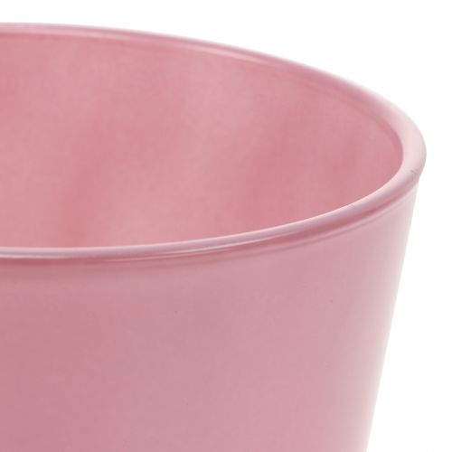 Article Pot en verre Ø11,5cm H10,8cm vieux rose