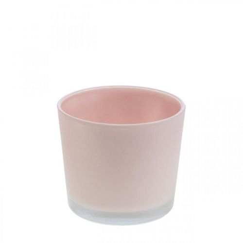 Floristik24 Pot de fleurs jardinière en verre pot en verre rose Ø10cm H8.5cm