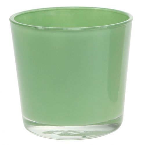 Floristik24 Pot en verre Ø11.5cm H10.8cm vert menthe