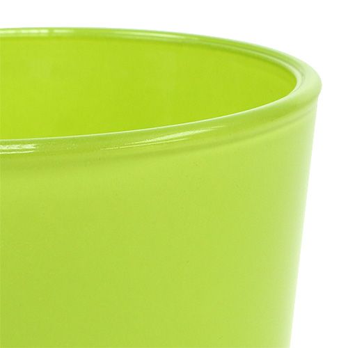 Article Jardinière en verre vert Ø10cm H9cm