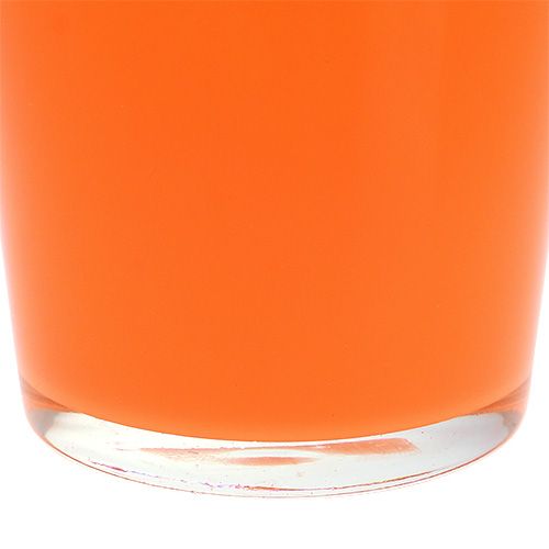 Floristik24 Jardinière en verre orange Ø10cm H8.5cm