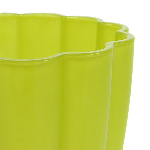 Article Vase en verre &quot;Bloom&quot; citron vert Ø14cm H17cm
