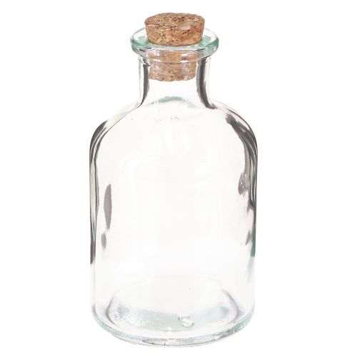 Floristik24 Vase en verre Bouteilles Vase décoratif avec bouchon H10,5 cm 8 pièces