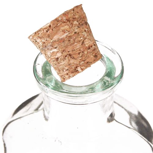 Article Vase en verre Bouteilles Vase décoratif avec bouchon H10,5 cm 8 pièces