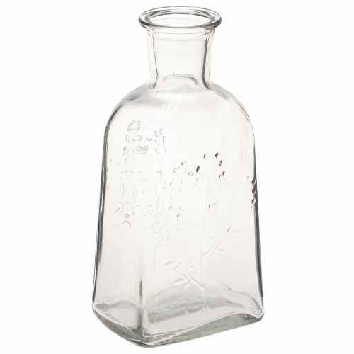 Vase bouteille en verre avec motif vase en verre transparent H19cm 2pcs