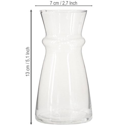 Article Petit vase en verre Vase à jacinthe Verre clair Ø7cm H13cm