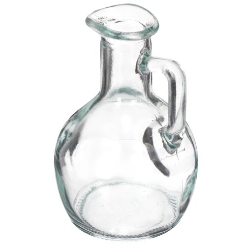 Article Mini vase/carafe à eau avec anse pour la table à manger, décoratif et fonctionnel, 12 cm, lot de 6