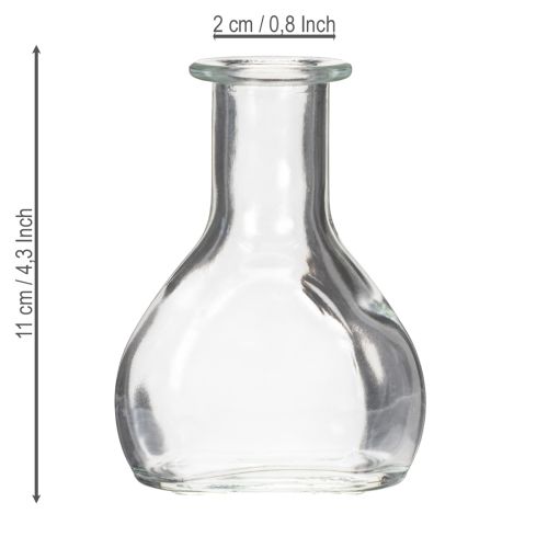 Article Mini vases en verre pour une décoration de table moderne et des touches élégantes, 11 cm, lot de 6