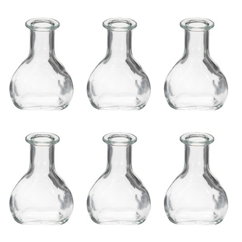 Article Mini vases en verre pour une décoration de table moderne et des touches élégantes, 11 cm, lot de 6