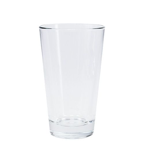 Floristik24 Vase en verre conique Ø8,5cm H14,5cm