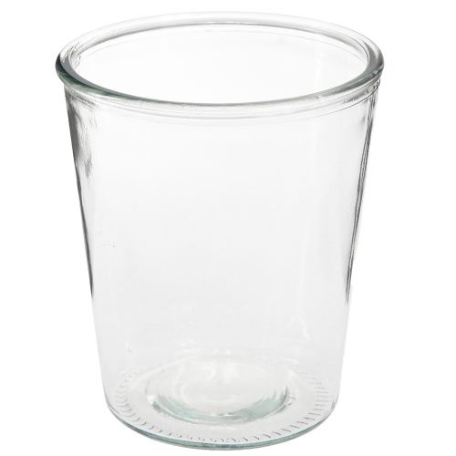 Floristik24 Vase en verre vase conique jardinière en verre Ø14cm H16cm 2pcs