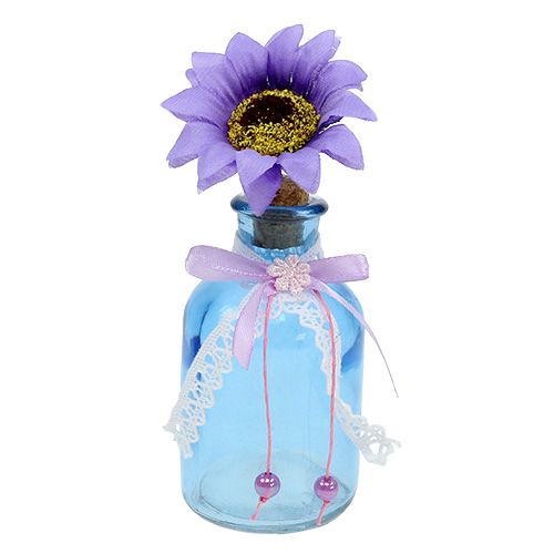 Floristik24 Vase en verre avec mélange de fleurs Ø5,5cm H16cm 3pcs