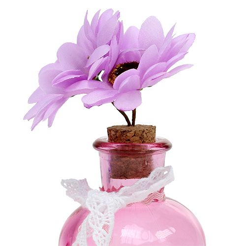 Floristik24 Vase en verre avec mélange de fleurs Ø5,5cm H16cm 3pcs