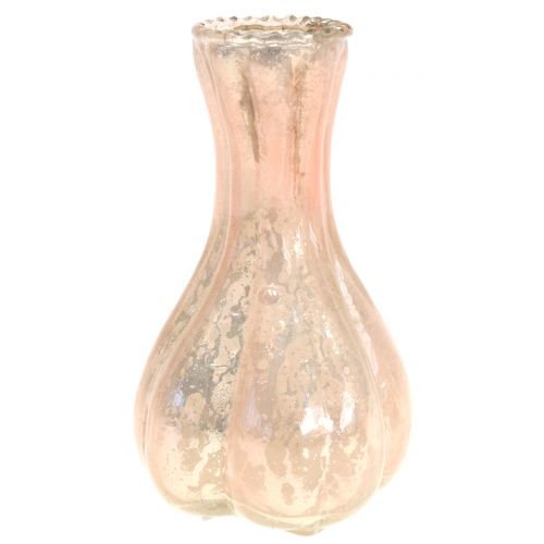Floristik24 Vase en verre Farmer's Silver Pink H11cm 6pcs